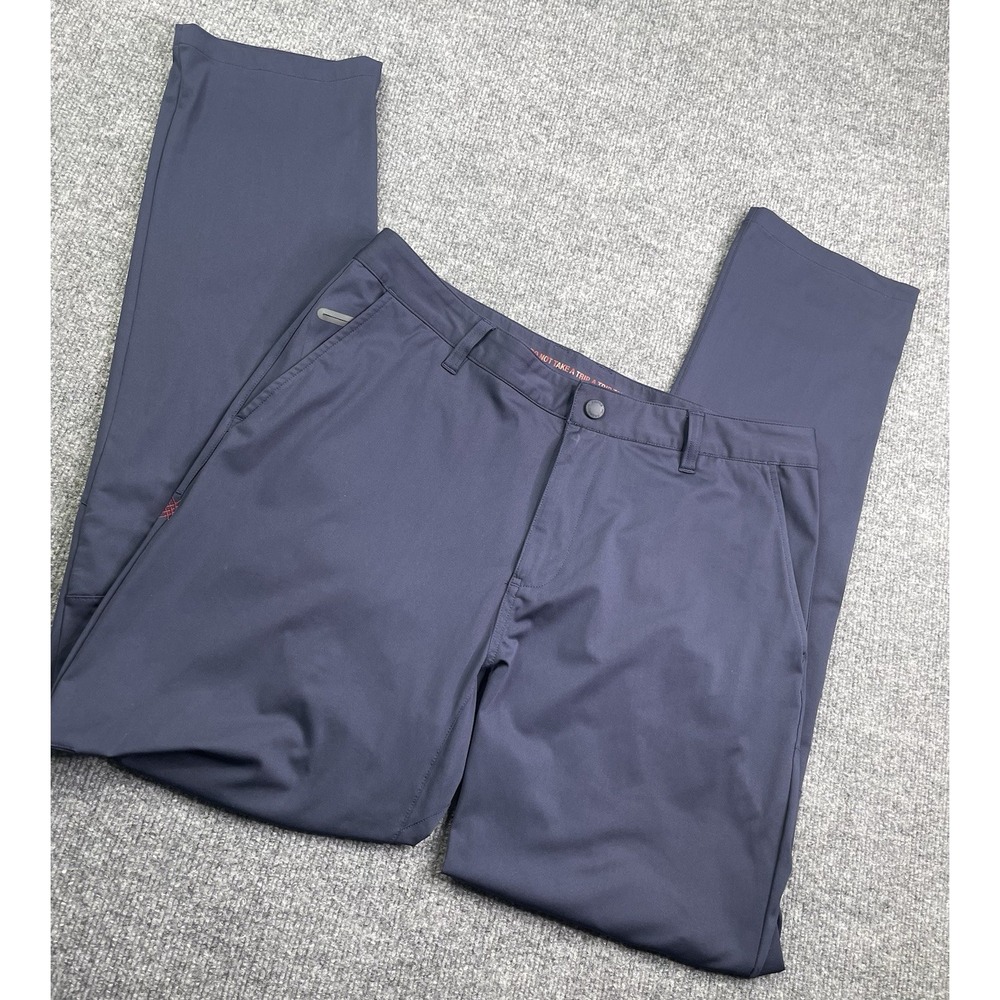Rhone Commuter Pants Men's 35 Fit (34X31) Blue Performance Golf Slim Straight